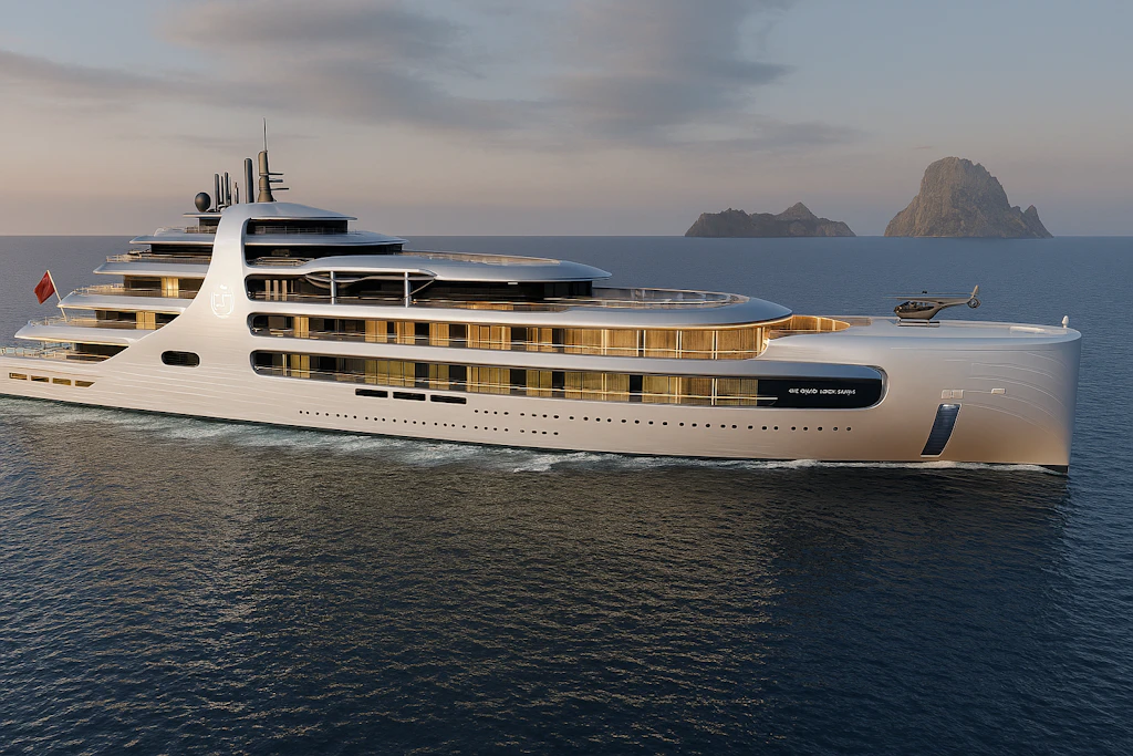 So soll die neue Superjacht „Beyond Horizons“ einmal aussehen.