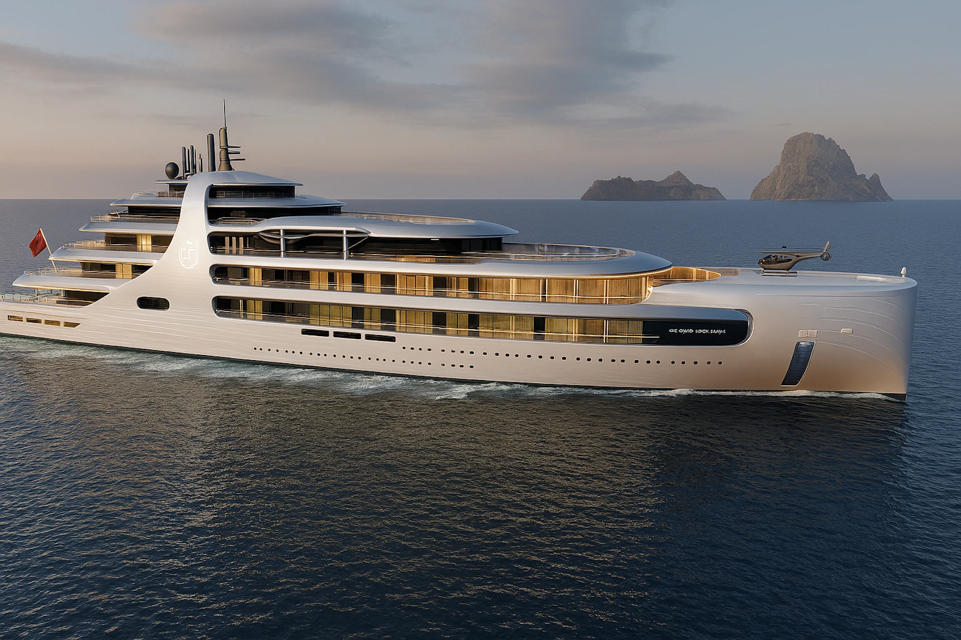 So soll die neue Superyacht „Beyond Horizons“ einmal aussehen.