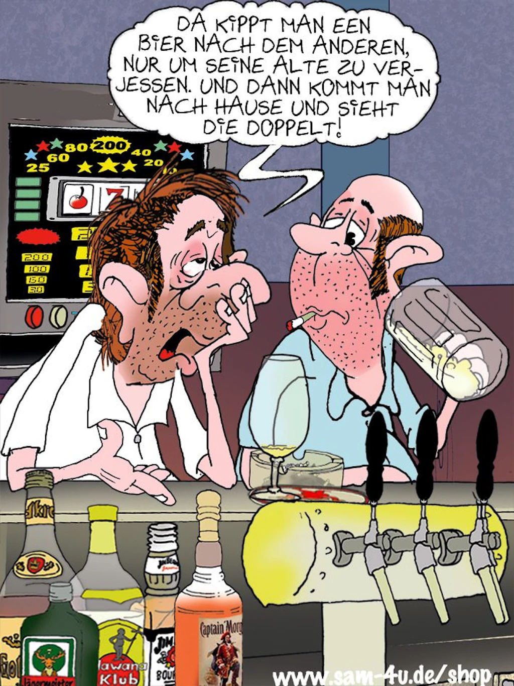 Der Cartoon des Tages kommt jeden Tag von unserem Zeichner Sam Paff aus Berlin. Er fängt den Berliner Humor täglich sehr charmant ein.