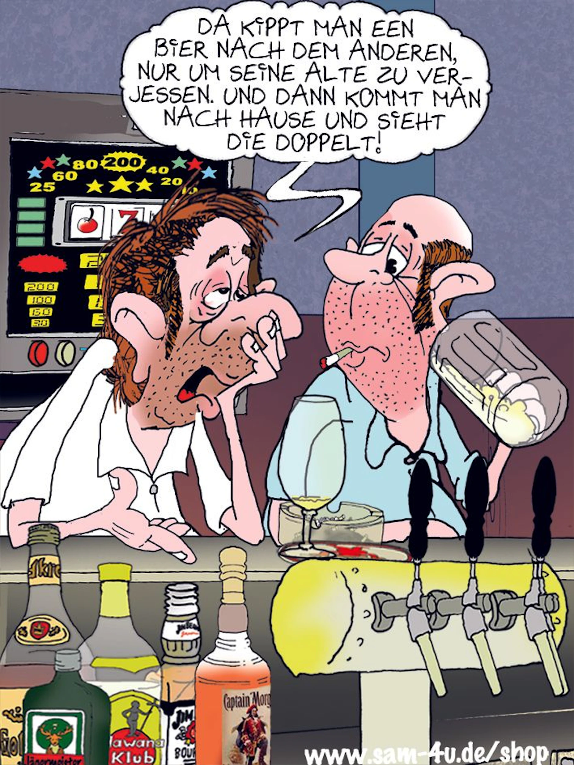 Der Cartoon des Tages kommt jeden Tag von unserem Zeichner Sam Paff aus Berlin. Er fängt den Berliner Humor täglich sehr charmant ein.