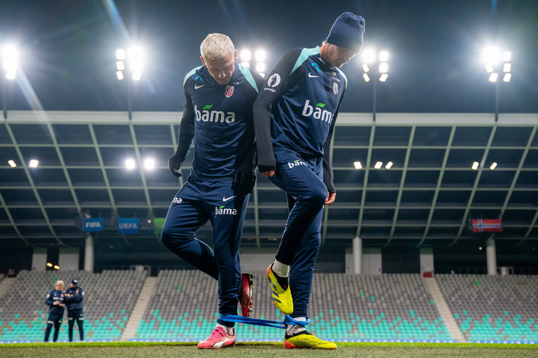 Julian Ryerson (l.) und Morten Thorsby (r.) wollen mit Norwegen bei der WM viel erreichen. Einst spielten beide in Köpenick.
