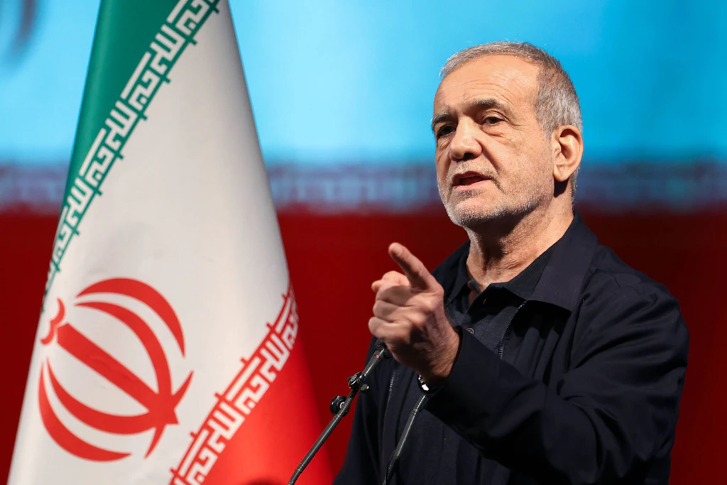 Irans Präsident Massud Peseschkian. Das neue Abkommen mit den USA umfasst 14 Punkte.