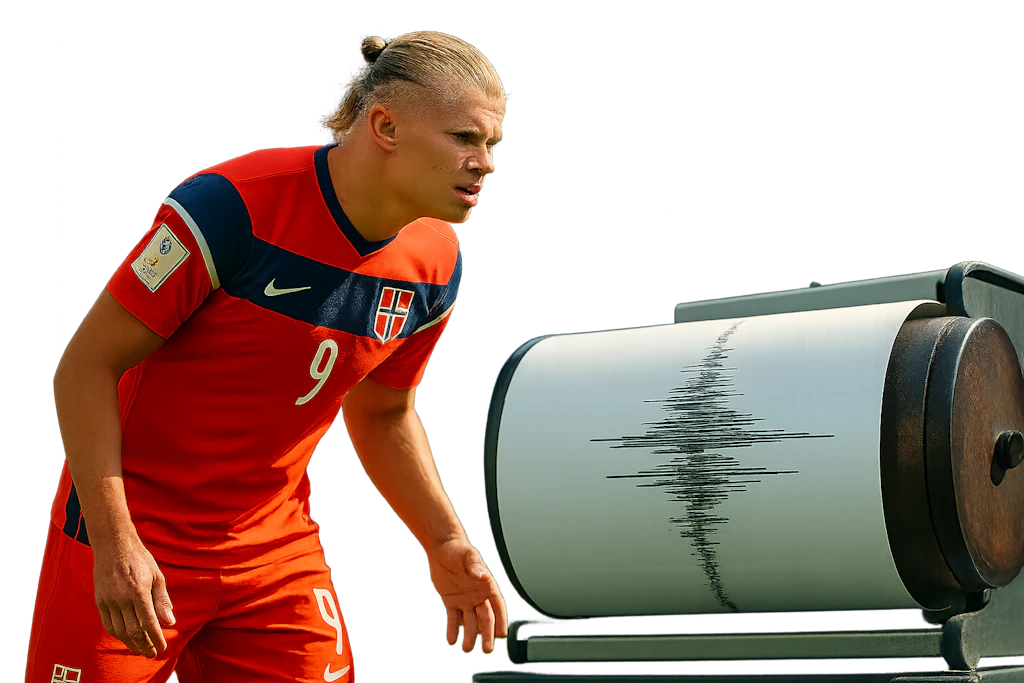 Wissenschaftlich belegt! Erling Haalands WM-Tore ließen den Seismografen in Norwegen ausschlagen.