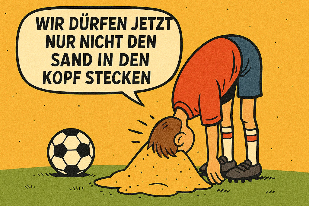 Lothar Matthäus sagte einst: „Wir dürfen jetzt den Sand nicht in den Kopf stecken.“ Vielleicht hatte er es auch anders gemeint.