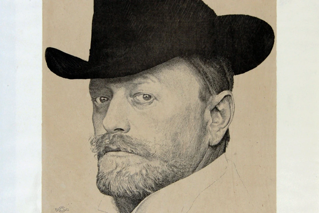 Der Leipziger Künstler Otto Greiner im Selbstbildnis (1913): Sein Kunstwerk tauchte in Los Angeles wieder auf