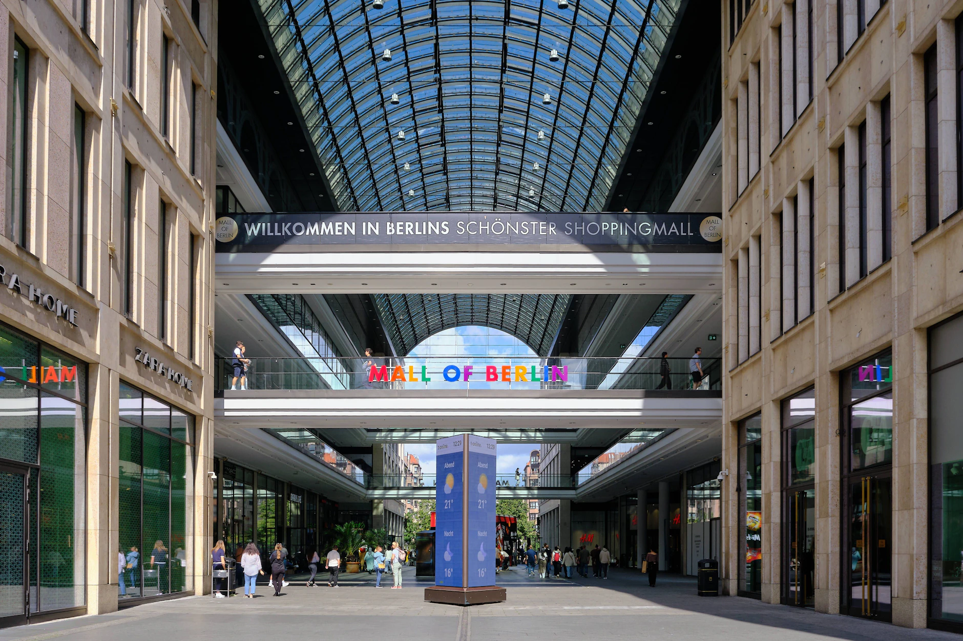 Die Mall of Berlin am Leipziger Platz öffnet beim verkaufsoffenen Sonntag von 13 bis 19 Uhr.