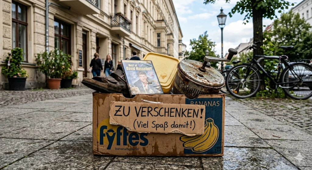 Mysterien der Berliner Bürgersteige: Wie man Müll als Nächstenliebe tarnt