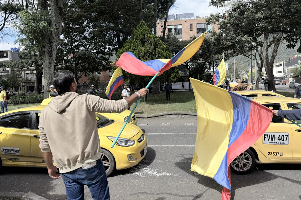 Anhänger der Rechten am Tag vor der Wahl in Bogotá.