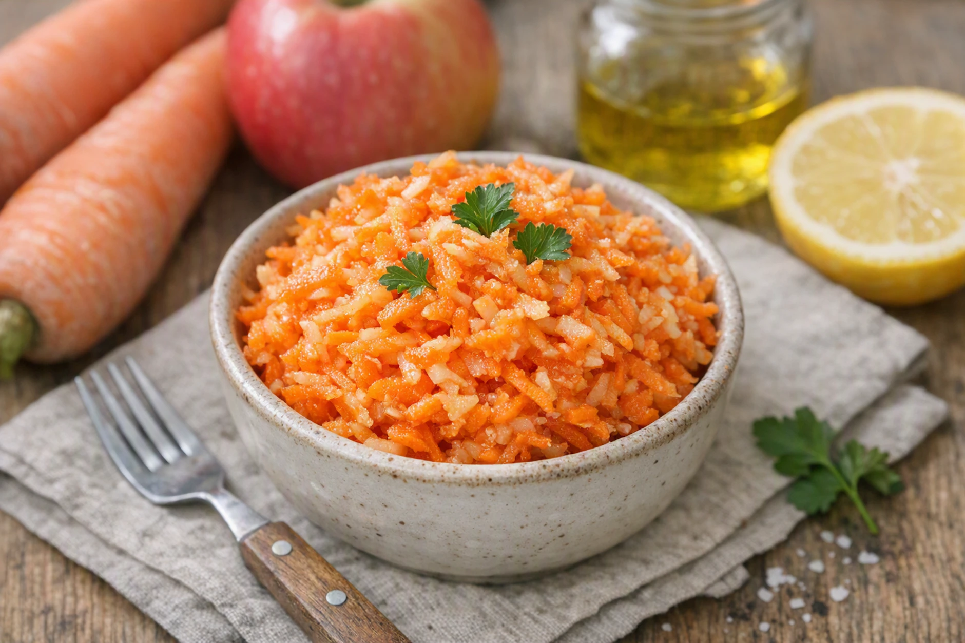 So einfach, so frisch und so gut: Omas DDR-Möhrensalat ist ein Muss auf jeder Salatbar. Im Rezept lernen Sie, wie Sie diesen Klassiker zubereiten und wie Sie ihn verfeinern.