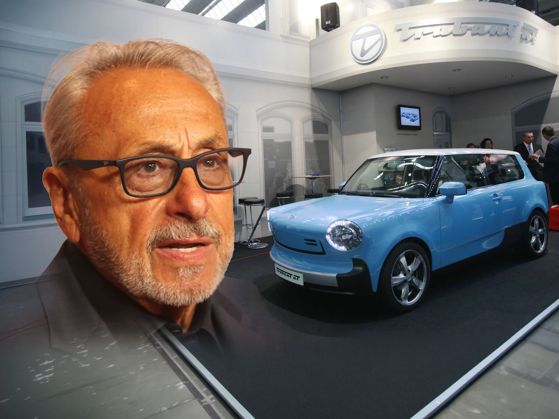 Wolfgang Stumph ist begeistert, wenn der Trabi als E Auto wieder kommt. Einen Prototyp von diesem Modell gibt es bereits.