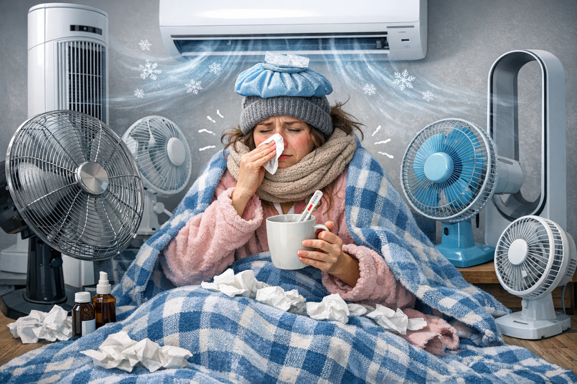 Machen Klimaanlagen und Ventilatoren krank? Der Mythos hält sich hartnäckig. Die Geräte verschaffen uns Erleichterung bei großer Hitze. Wie gefährlich ist das?