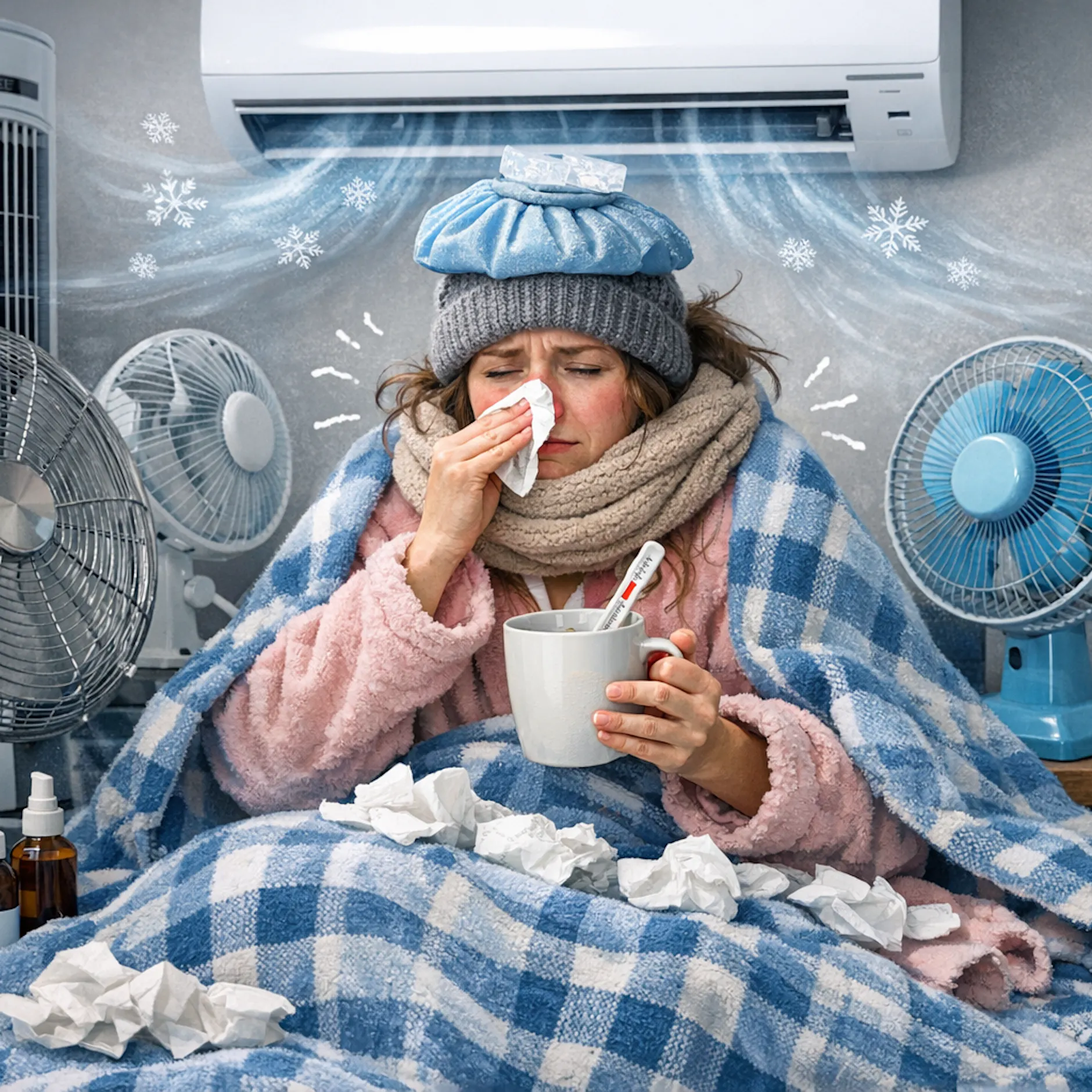 Der wahre Grund, warum Klimaanlagen und Ventilatoren krank machen