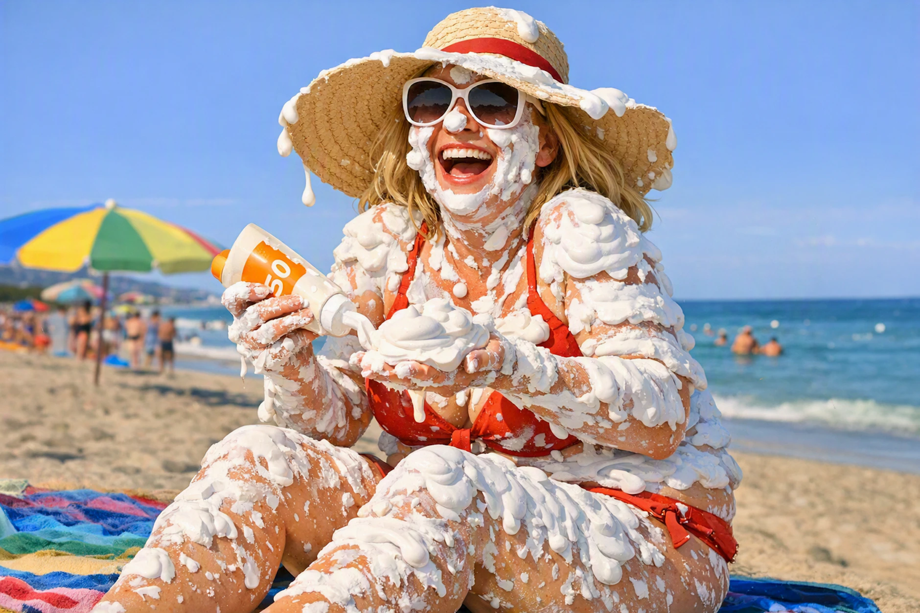 Hilft viel Sonnencreme wirklich viel? Nicht unbedingt. Auch mit regelmäßigem Nachcremen kann man die Zeit, die man in der Sonne bleiben darf, nicht verlängern.