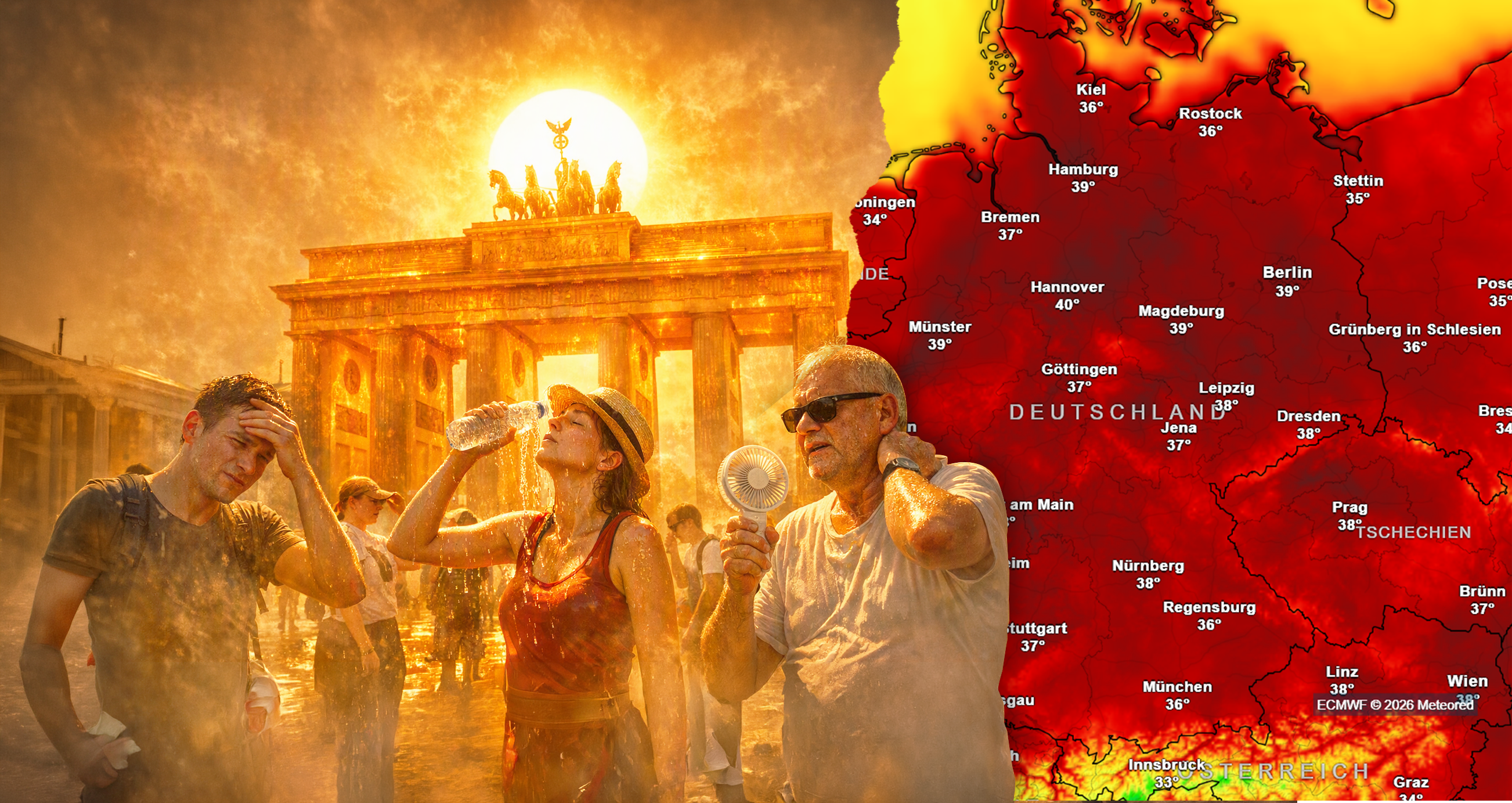 Unfassbare Hitze mit 40 °C kommt! Jetzt wächst die Angst vor dem 27. Juni