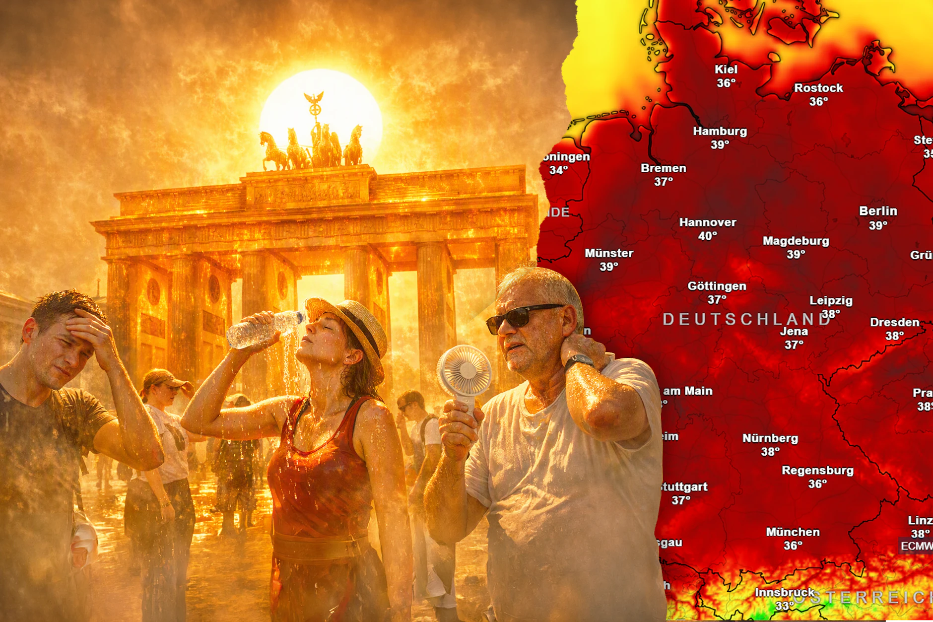 Deutschland wird leiden, in den kommenden Tagen noch mehr als bisher. Am Wochenende könnte sogar die 40-Grad-Marke fallen.