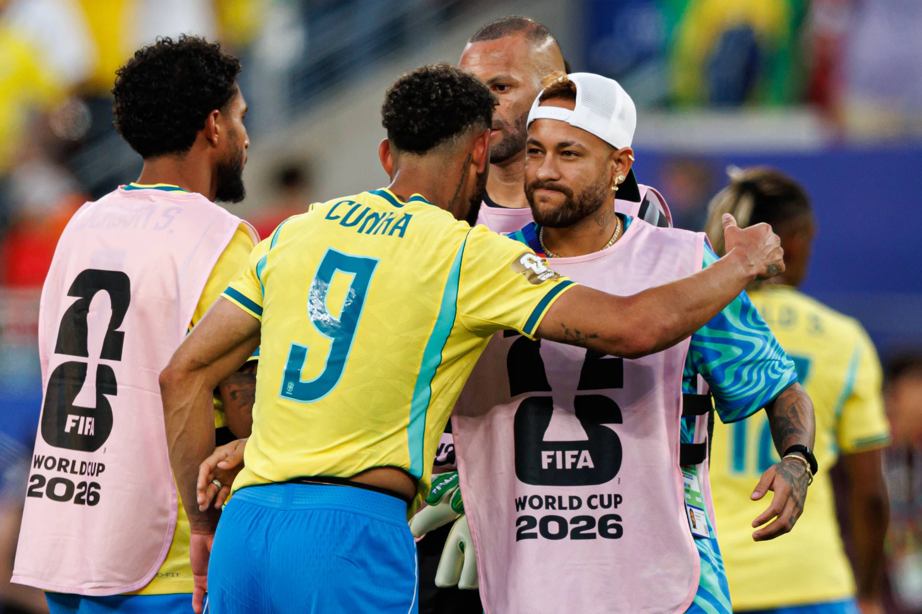 Brasiliens Superstar Neymar sitzt bisher bei der WM nur auf der Bank, dafür glänzt Ex-Herthaner Matheus Cunha in der Selecao.