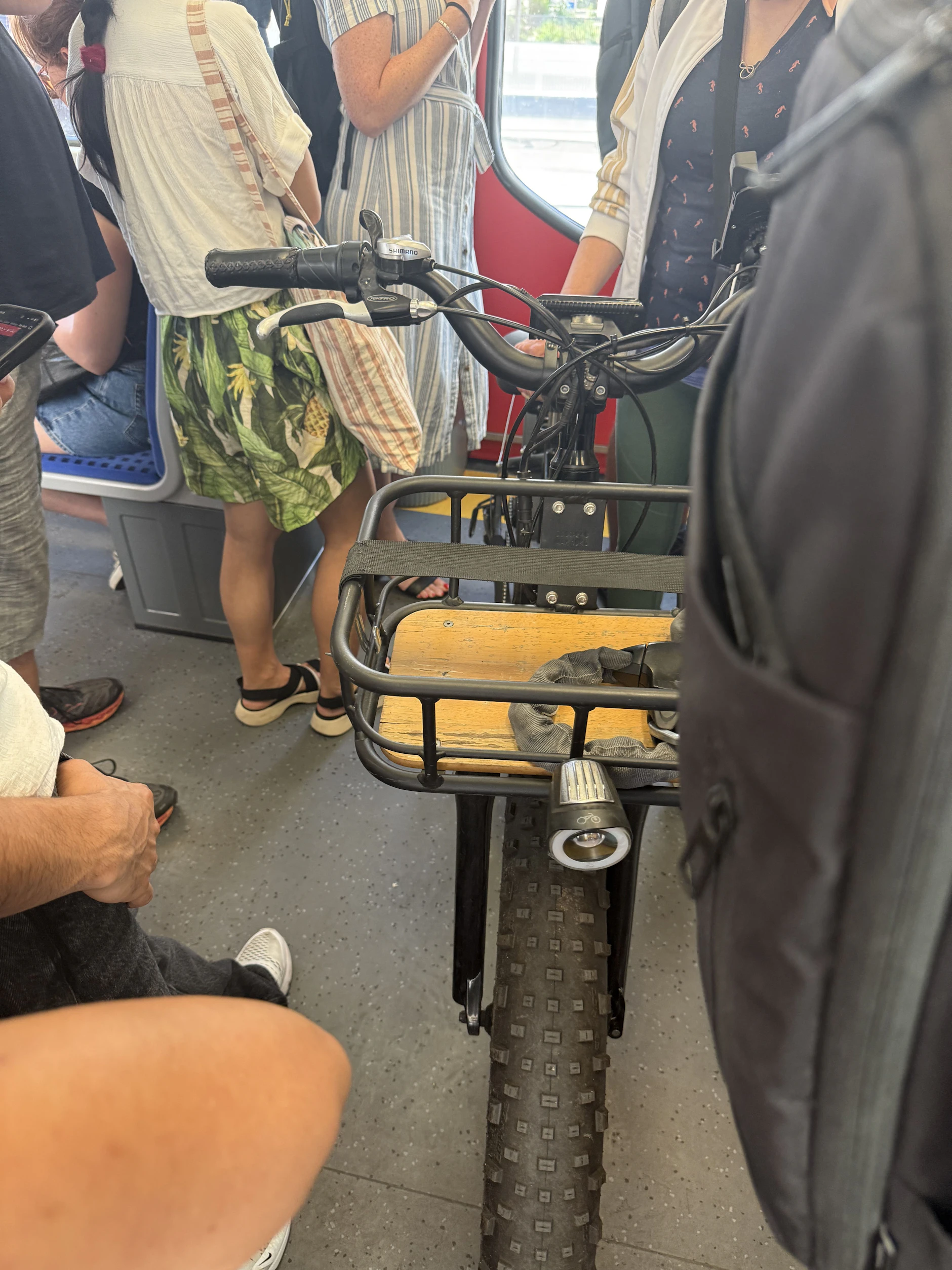 Fahrradfahrer blockieren täglich die Bahn-Türen.