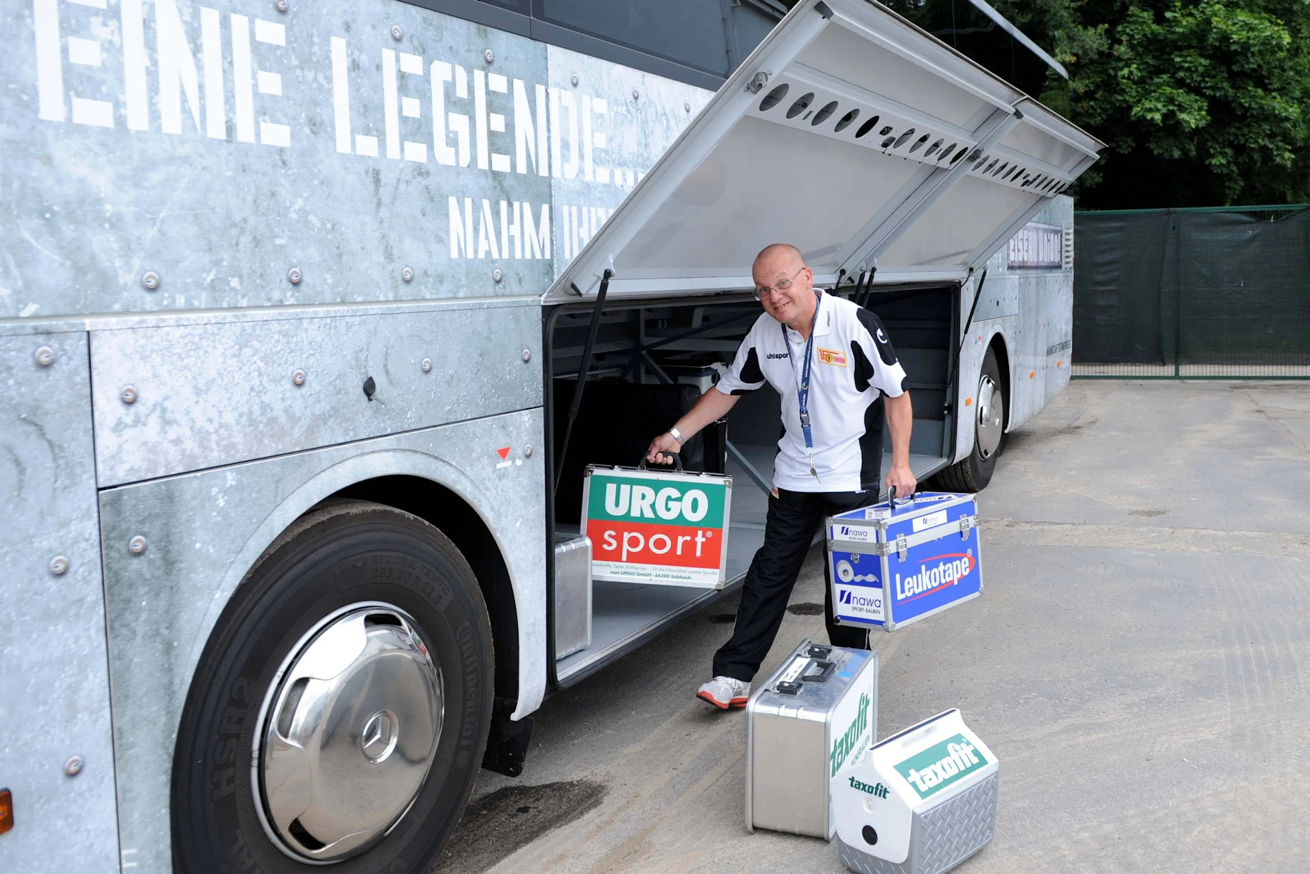 Archivbild von 2012. Busfahrer Sven Weinel wird beim 1. FC Union nach über 20 Jahren unvergessen bleiben.