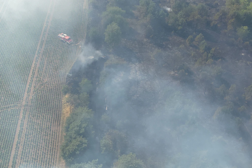 Neustrelitz: Großbrand nähert sich Hochspannungsleitungen