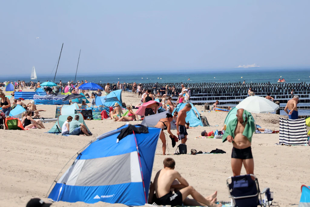 Heißer Sommertag an der Ostsee in Kühlungsborn, Mecklenburg-Vorpommern