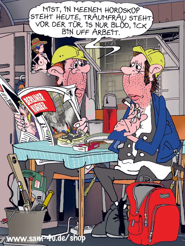 Der Cartoon des Tages gehört einfach in die Rubrik Witz des Tages, denn die süßen Witzbildchen von unserem Zeichner Sam Paff bringen Sie garantiert zum Schmunzeln!