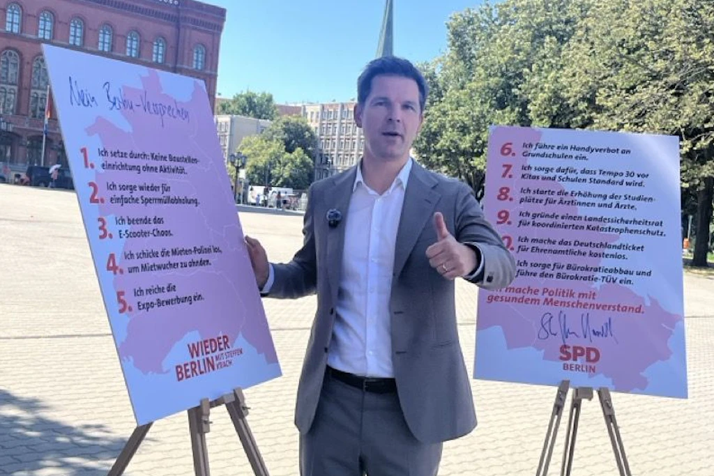 Steffen Krach präsentiert seinen 100-Tage-Plan für Berlin.