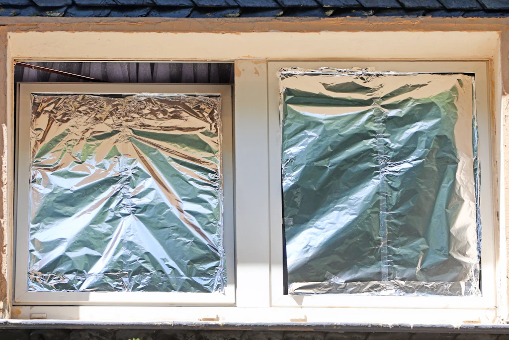 Alufolie vors Fenster gegen die Hitze: Der Trick aus dem Netz kann die Scheibe beschädigen. 