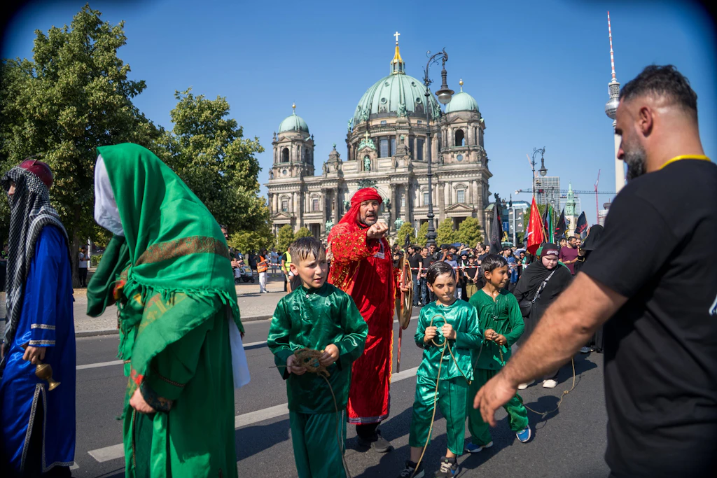 Die Polizei stoppte die Einbindung von Kindern bei der Berliner Demo.
