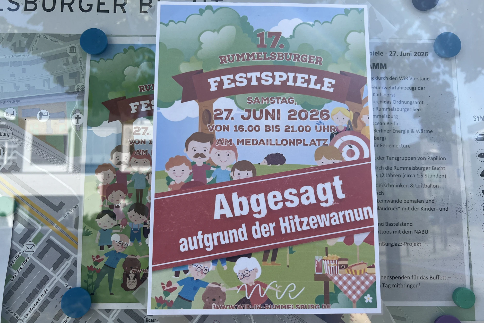 Absage! Die Rummelsburger Festspiele in Lichtenberg fielen der Hitze zum Opfer.