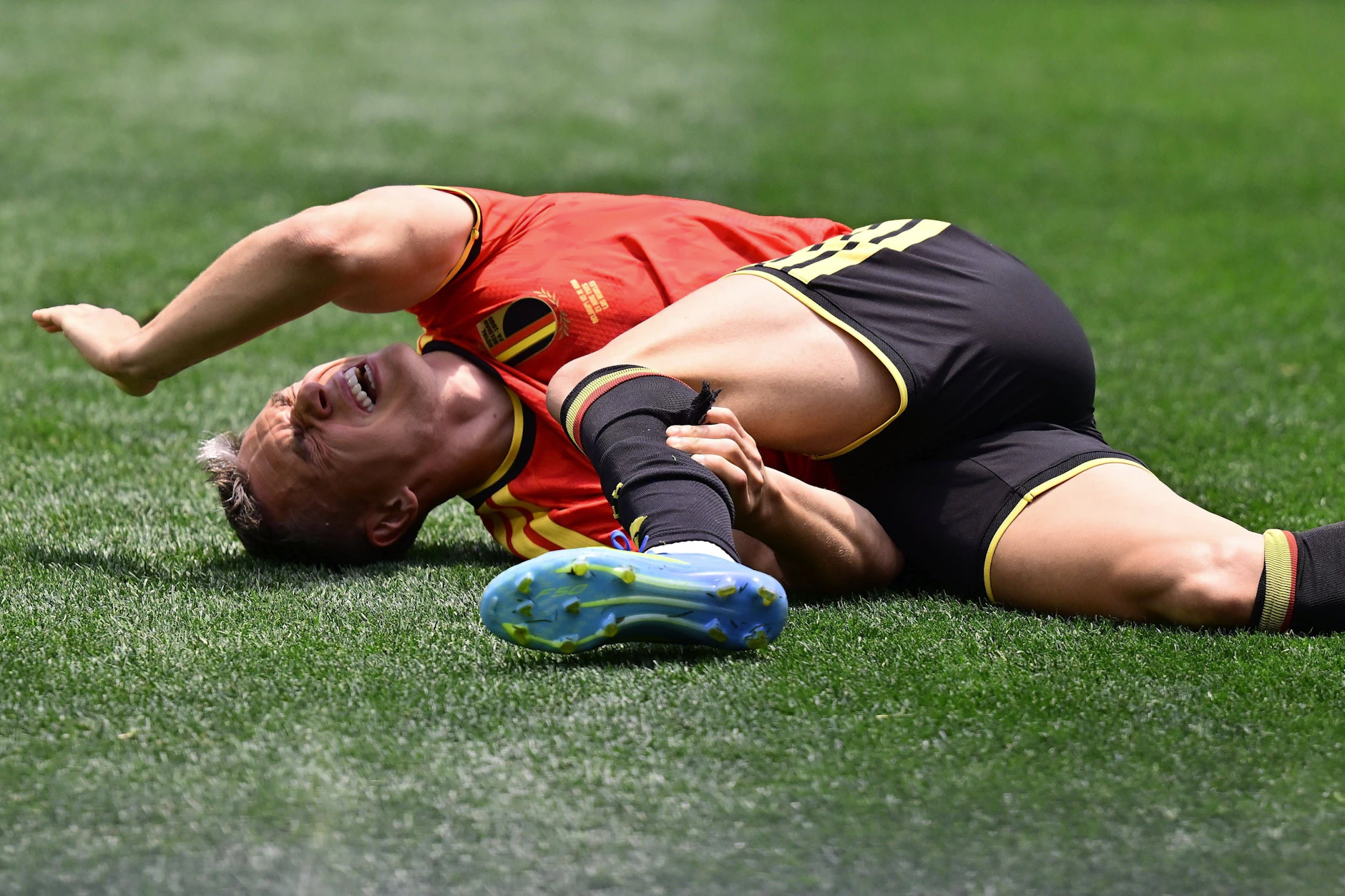Hatte nach einem Foul im Spiel gegen den Iran starke Schmerzen, aber ließ sich nicht behandeln: der Belgier Leandro Trossard