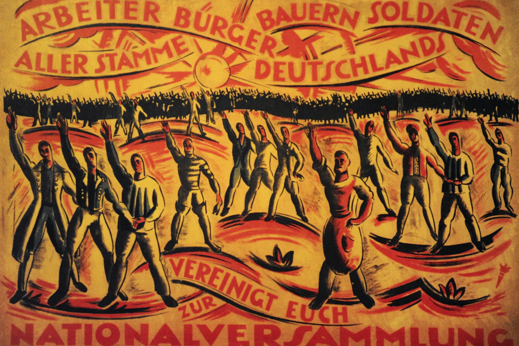 Überparteiliches Plakat des Werbedienstes der Deutschen Republik zur Wahl der Nationalversammlung von César Klein.