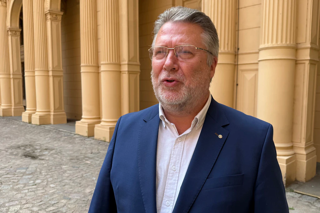 Thomas Diener, inzwischen Abgeordneter der AfD-Fraktion im Landtag von Mecklenburg-Vorpommern, in Schwerin