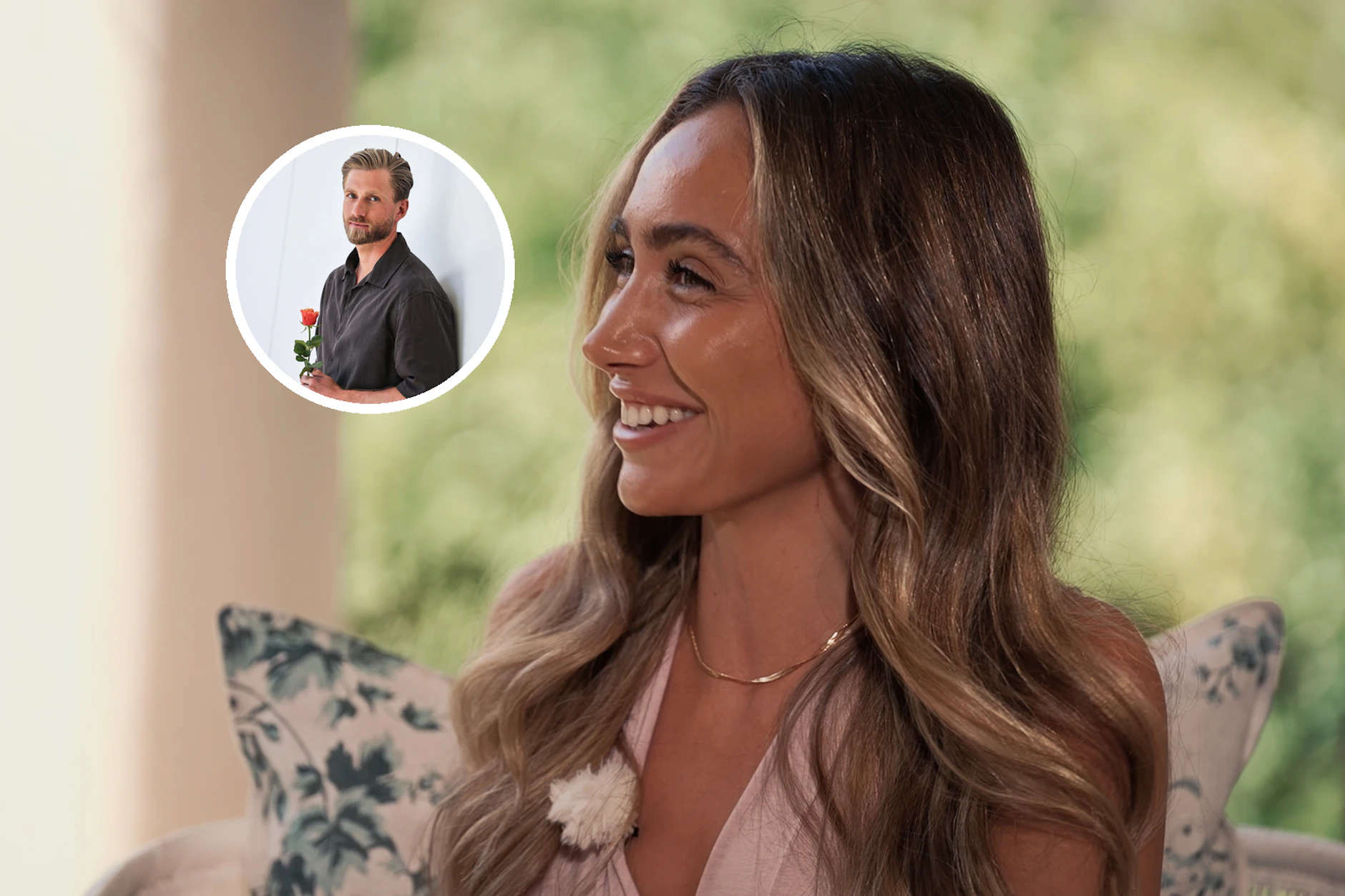 „Bachelors“-Kandidatin Nadja nimmt die letzte Rose von Sebastian an, hat aber ihre Zweifel.