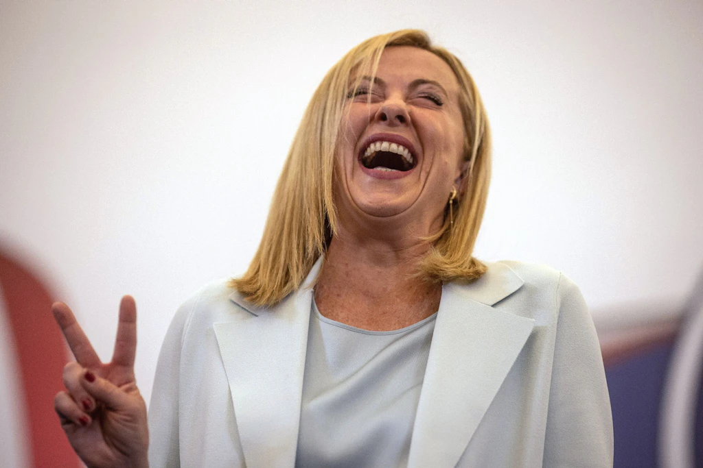 Giorgia Meloni, die Vorsitzende der rechten Partei Fratelli d