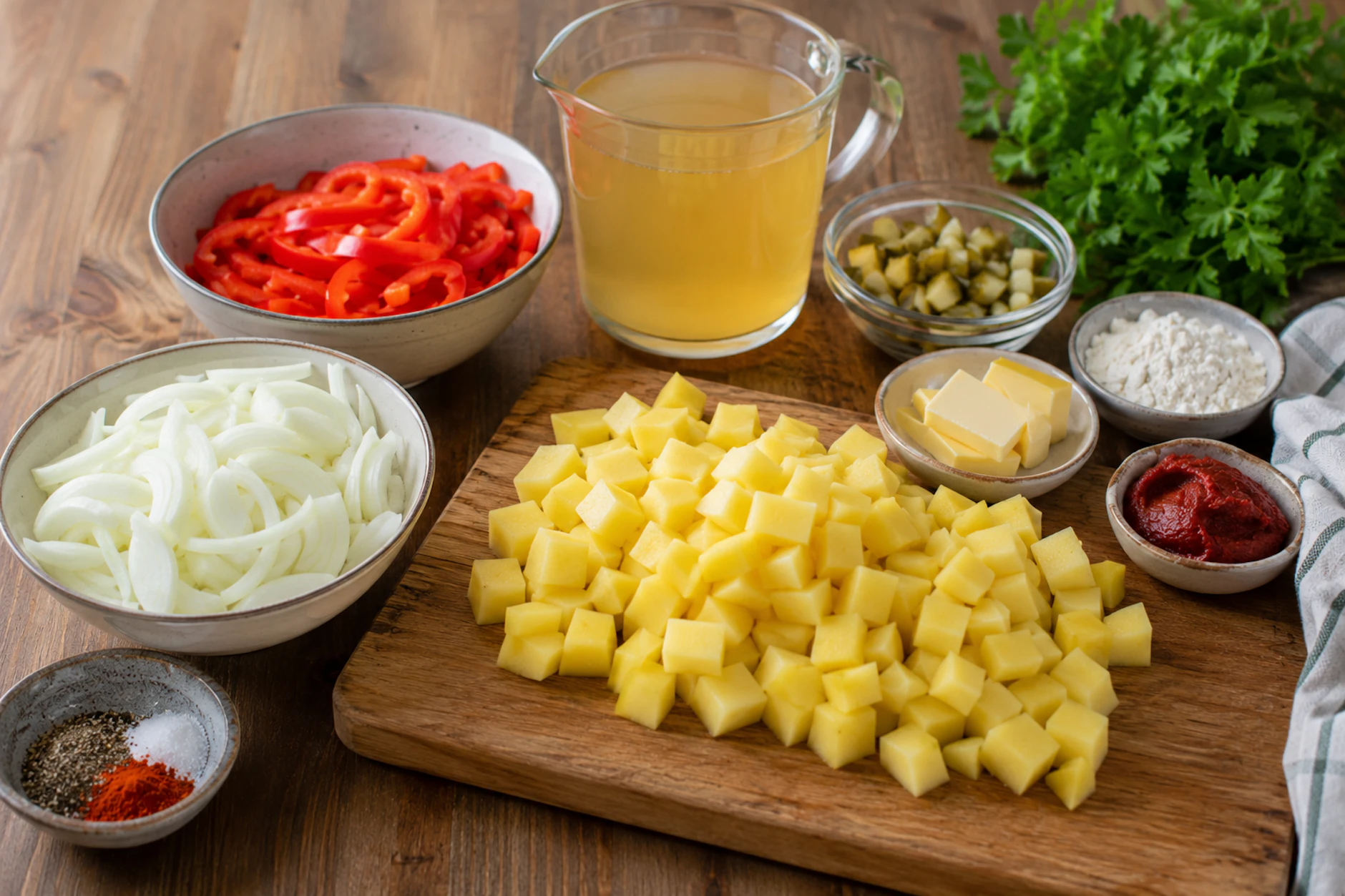 Einfache Zutaten, große Wirkung: Aus diesen simplen Dingen machen Sie ein richtig leckeres Kartoffelragout für die ganze Familie.