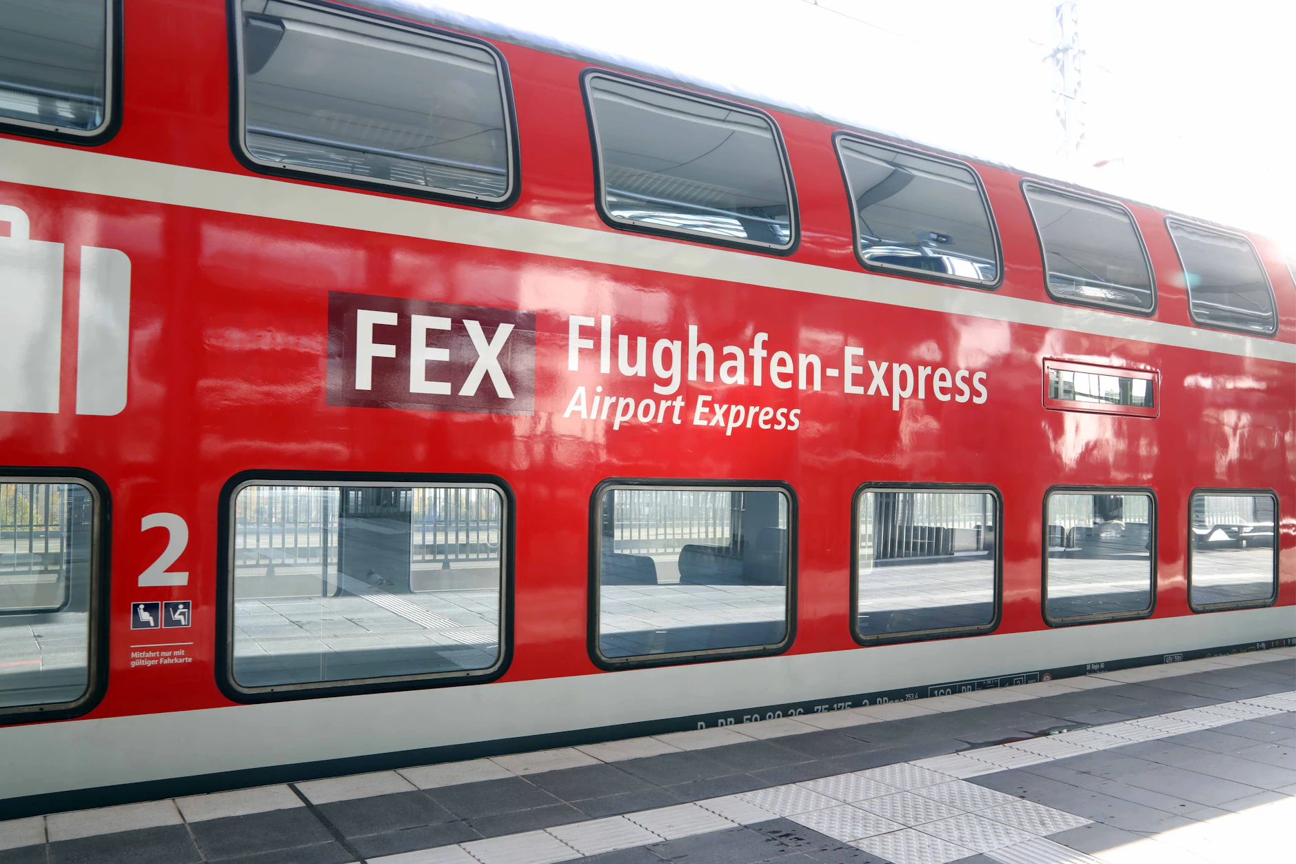 Wegen Bauarbeiten fallen am Vormittag mehrere Züge vom Flughafenexpress FEX zum Flughafen BER in Schönefeld aus.