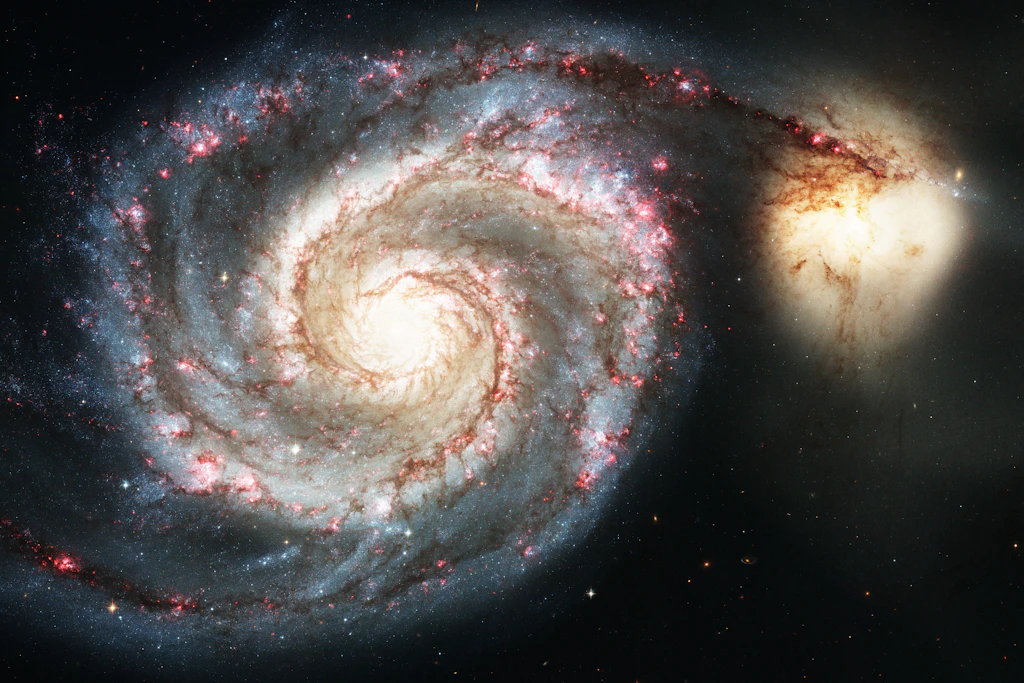 So könnte die Milchstraße von außen aussehen: die Wirbelgalaxie M51, aufgenommen vom Hubble-Teleskop. Ein Foto der eigenen Galaxie gibt es nicht.