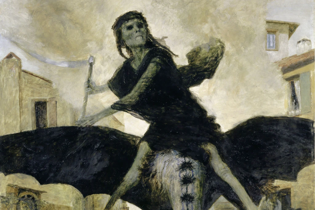 Ausschnitt aus dem Bild „Die Pest“ von Arnold Böcklin, 1898, Kunstmuseum Basel. Jahrhundertlang wütete die tödliche Infektionskrankheit in der Welt.