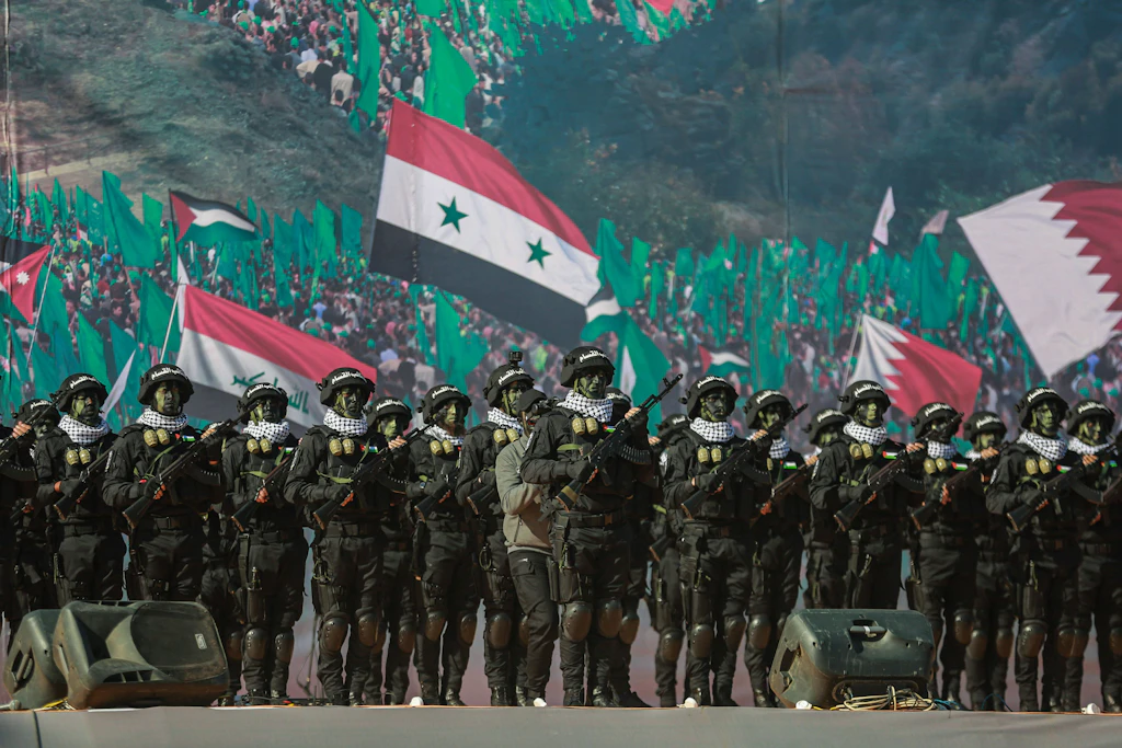 Bewaffnete Mitglieder der Kassam-Brigaden, des militärischen Arms der Hamas, bei einer früheren Veranstaltung im Gazastreifen.