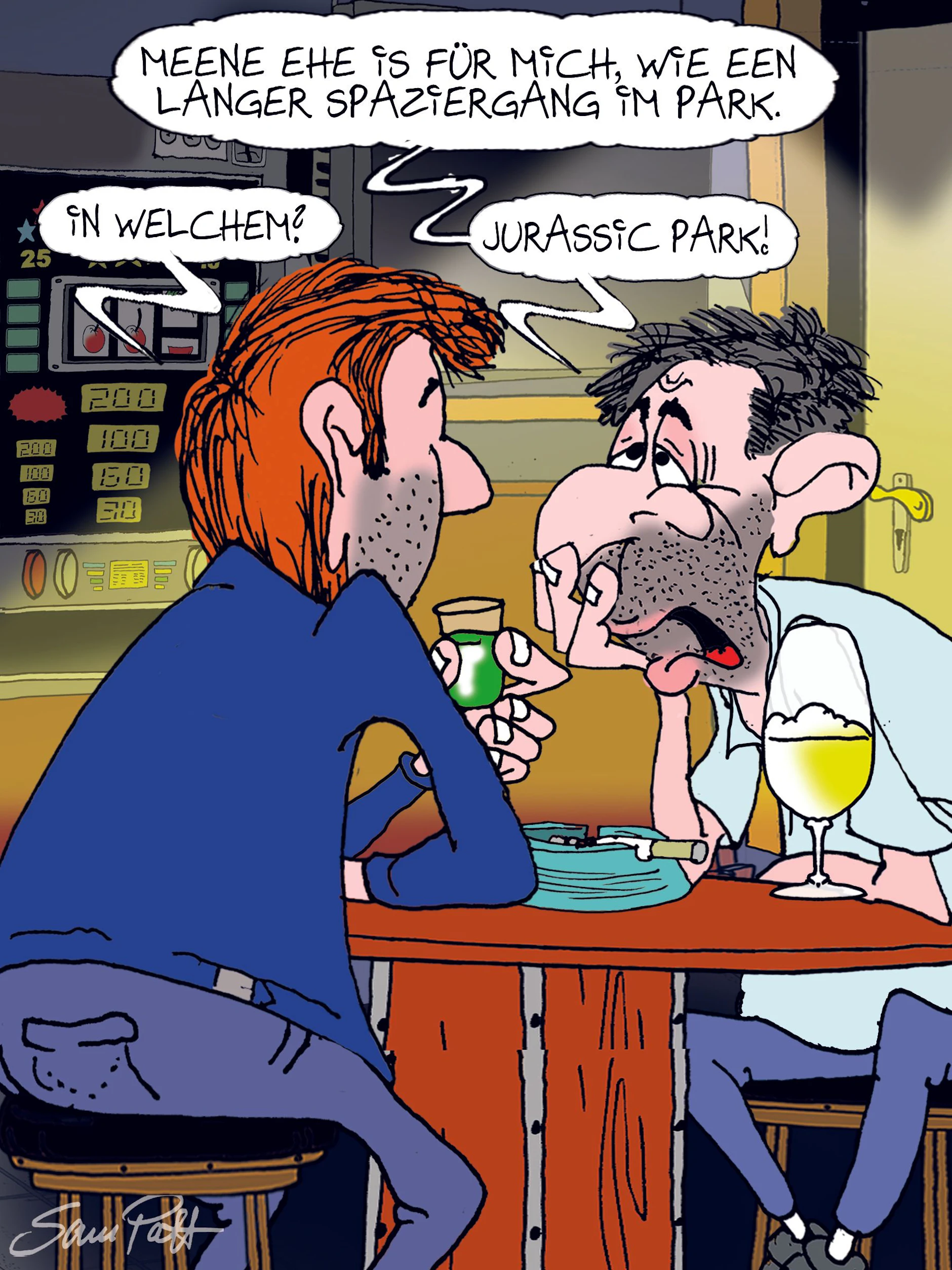 Der Cartoon des Tages fängt den Berliner Humor jeden Tag hervorragend ein. Dafür zuständig ist unser Zeichner Sam Paff aus Berlin.