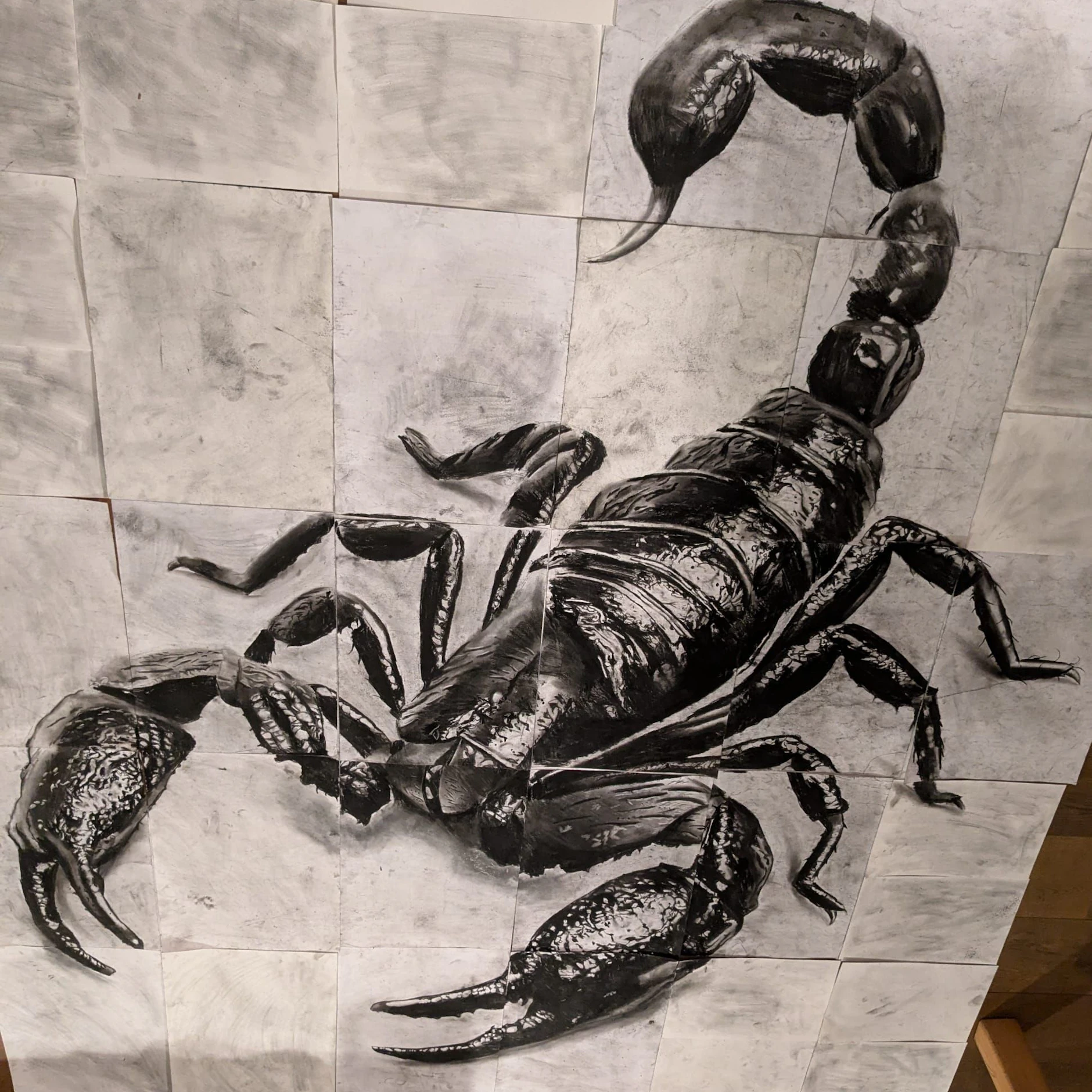 Leander zeichnet die unterschiedlichsten Motive. Auch Bilder wie diesen Skorpion bringt er zu Papier.