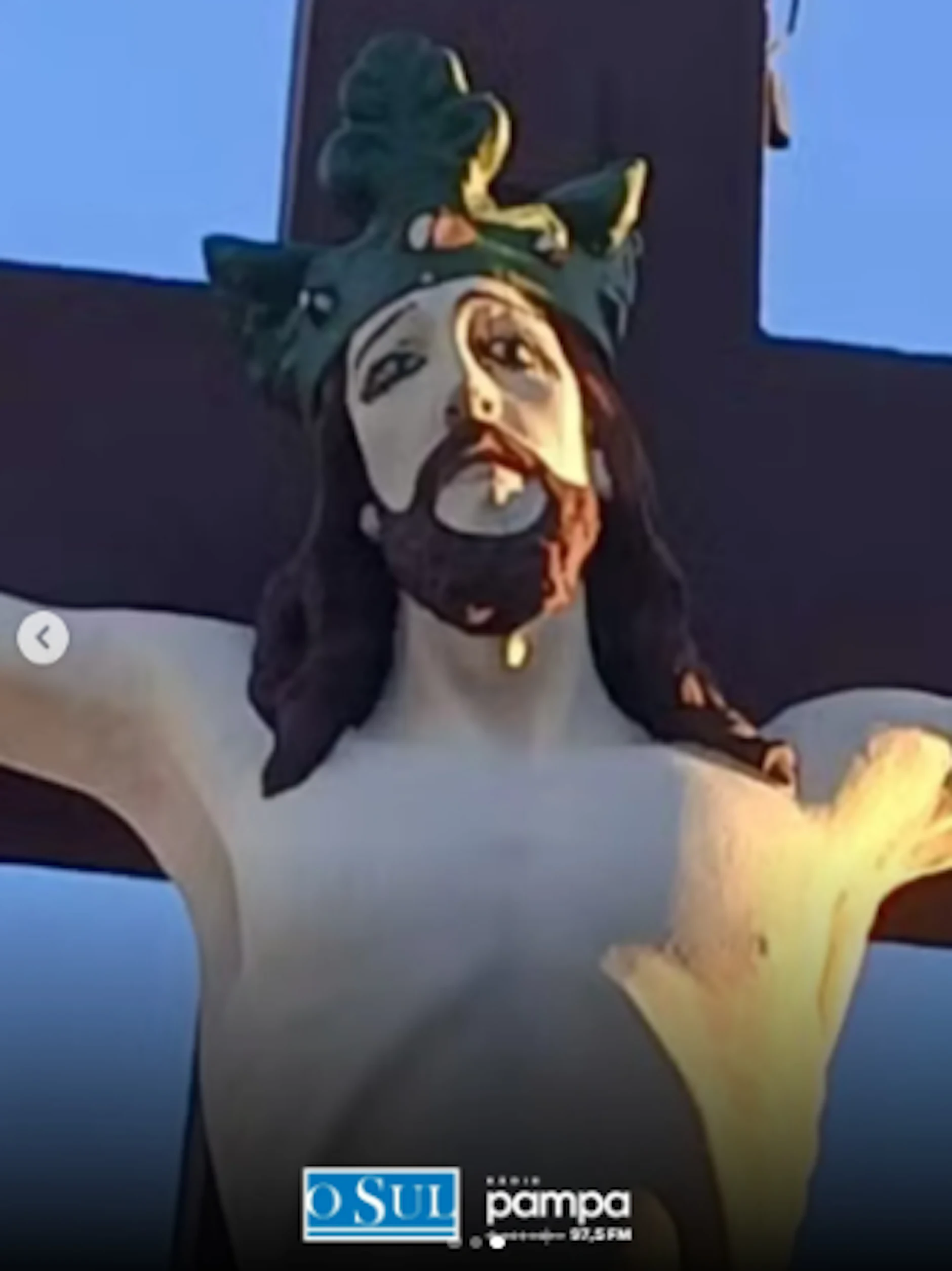 Jesus kam noch glimpflich davon – seinen Gesichtsausdruck könnte man fast als expressionistisch bezeichnen.