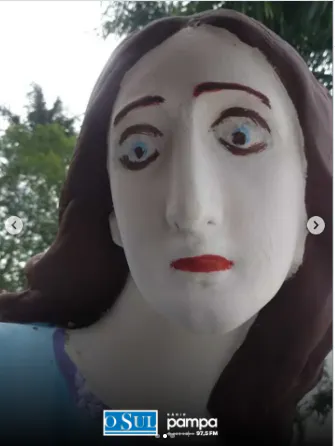 Der Figur der Maria Magdalena wurde ziemlich viel Tragik ins Gesicht gemalt.
