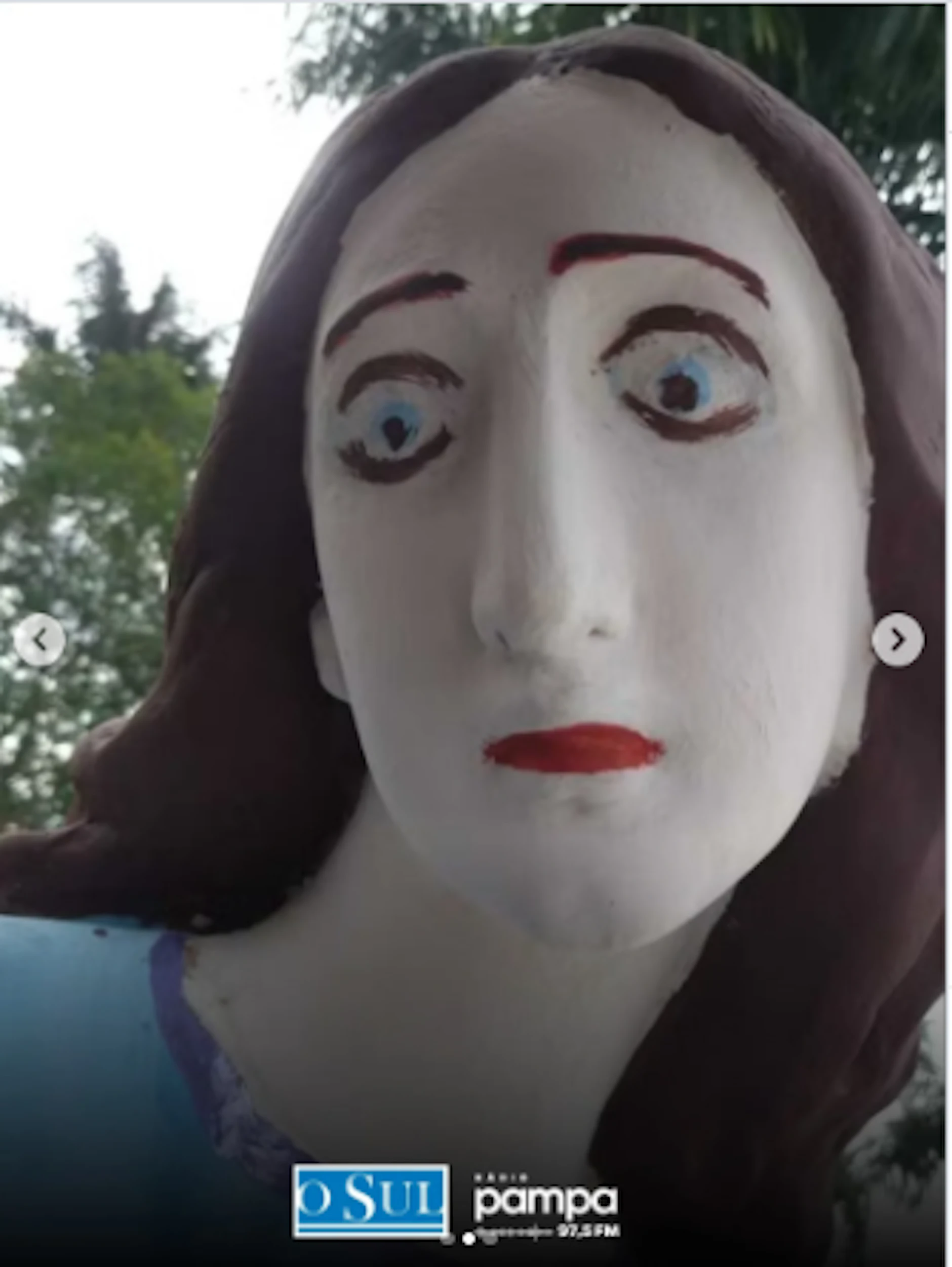 Der Figur der Maria Magdalena wurde ziemlich viel Tragik ins Gesicht gemalt.