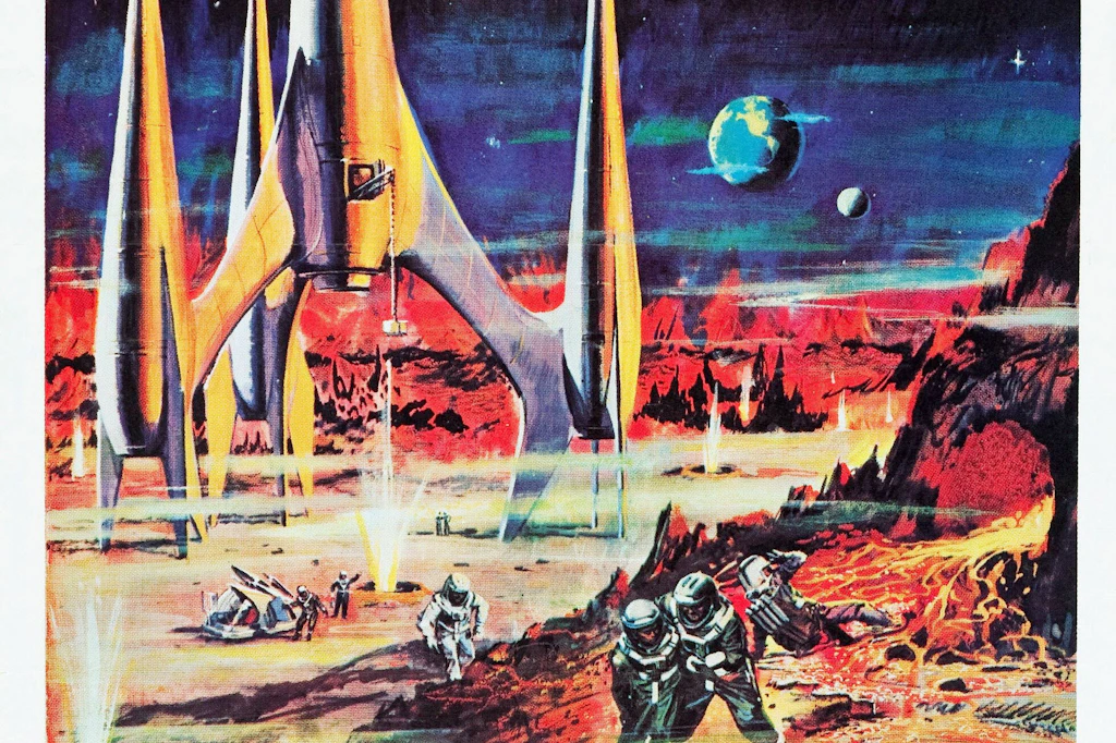 Mit diesem Plakat bewarb der US-Verleih 1962 die gekürzte Fassung „First Spaceship on Venus“ – die Hiroshima-Bezüge des Defa-Originals fehlten darin komplett.