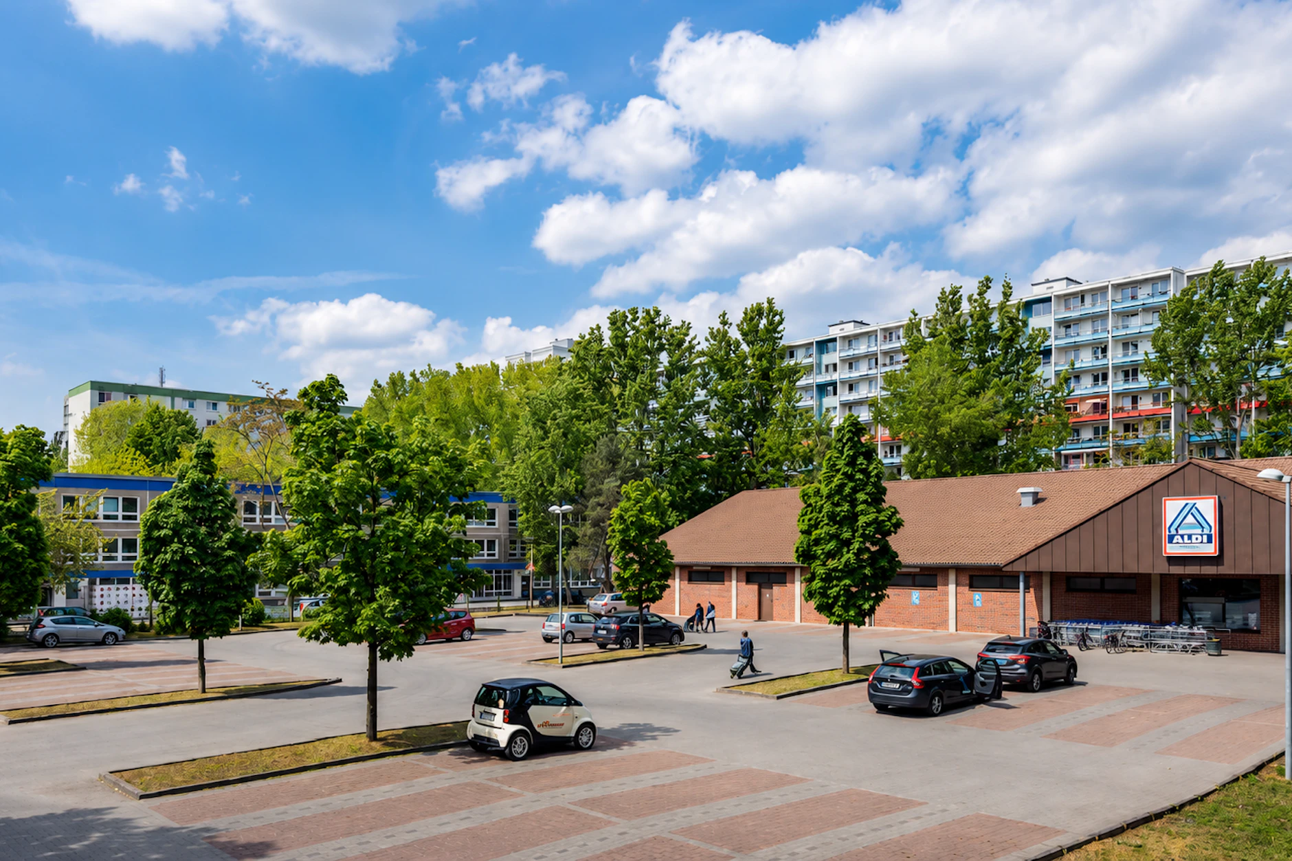So sah der alte Aldi-Markt und das Grundstück vor dem Neubau aus.