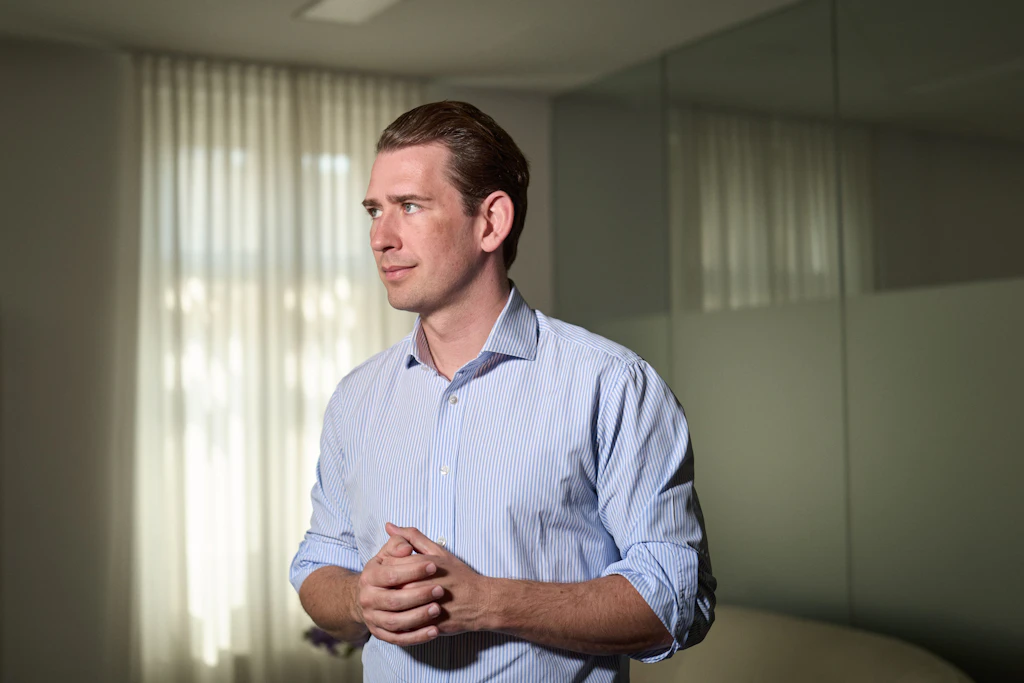 Ex-Bundeskanzler und Unternehmer Sebastian Kurz im Büro seiner Firma SK Management in Wien.