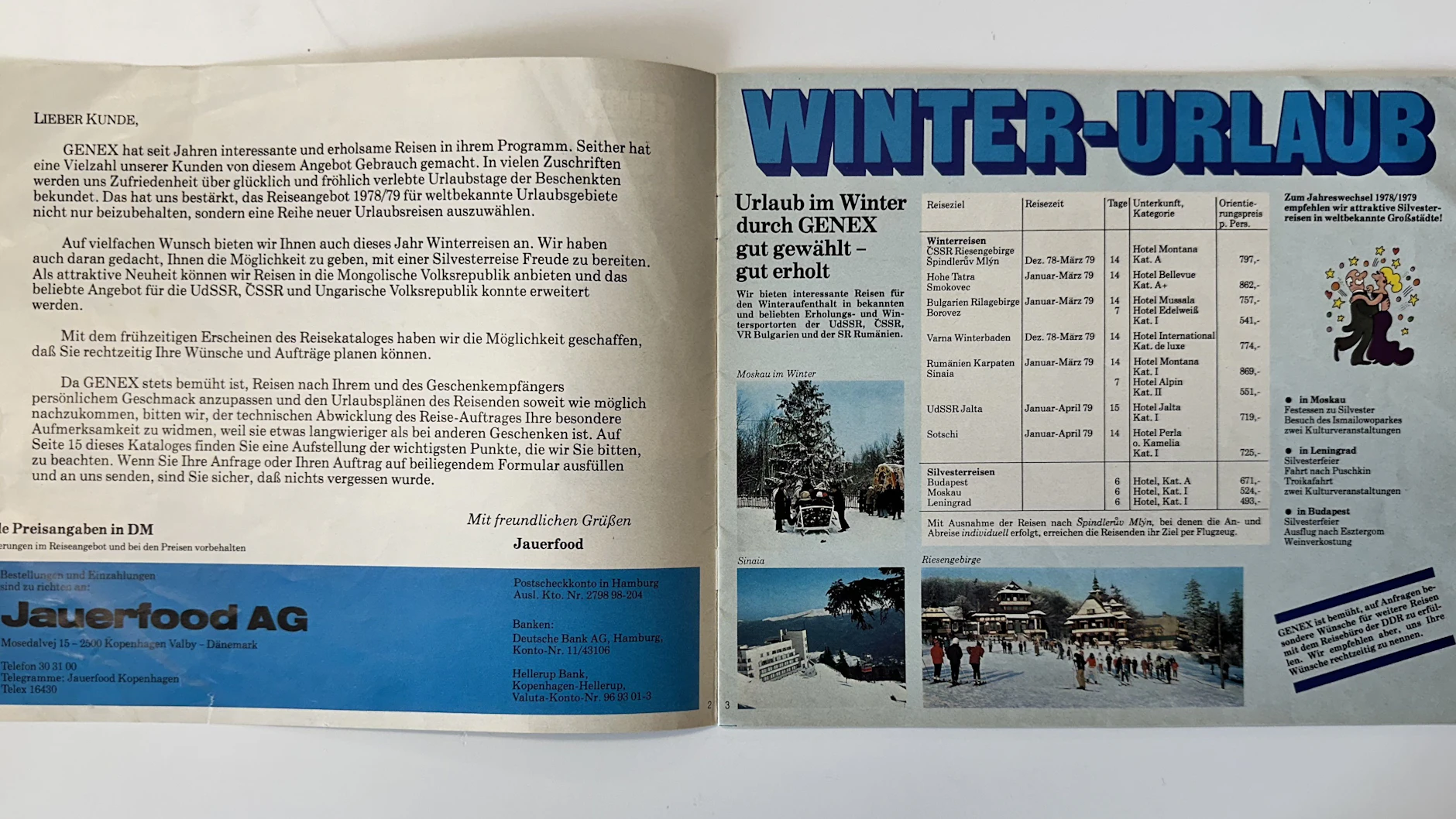 Auch rare Winterreisen wurden per Genex-Katalog gegen D-Mark verkauft.