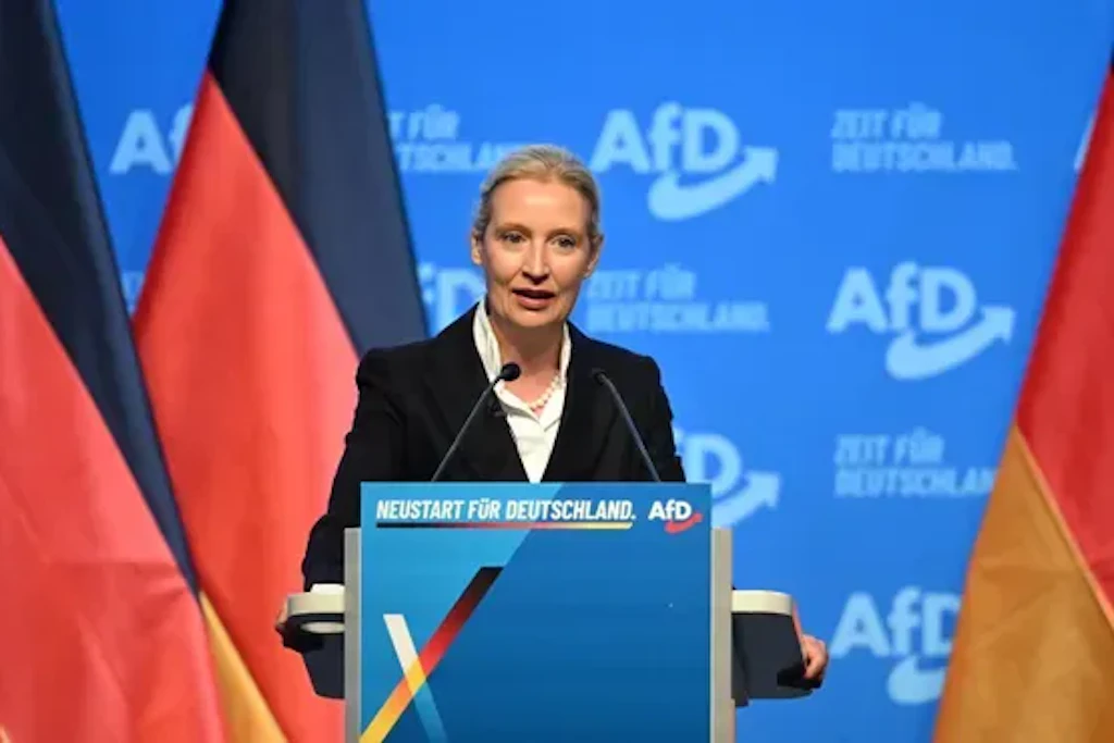 Alice Weidel spricht auf dem Parteitag in Erfurt. „Wir lassen uns unser Land und die Zukunft unserer Kinder nicht kaputtmachen.“