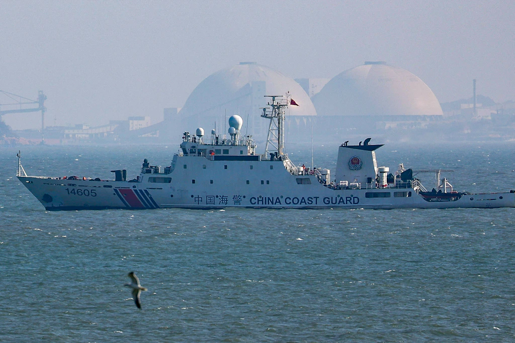 Ein Schiff der chinesischen Küstenwache. Peking setzt seine Patrouillen vor der Ostküste Taiwans fort.